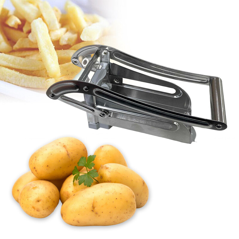 Nerūdijančio plieno bulvių drožlių griežinėlis daržovių smulkintuvas indaplovė Prancūziškų bulvių pjaustyklė Prancūziškų gruzdintuvių gaminimo įrankis