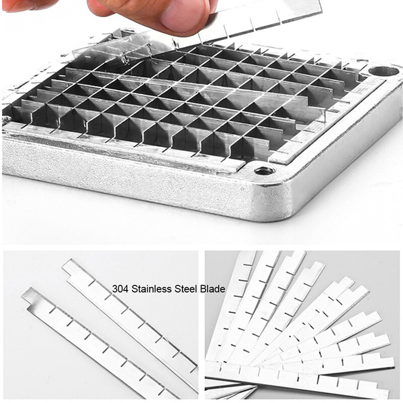 Piese de tăiat chipsuri din oțel inoxidabil Mașină de tăiat cu lame + 3 lame de tăiat, tăietor de prăjiți,