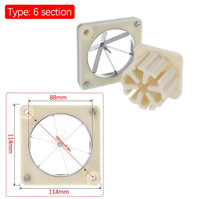 6,5 / 9,5 / 12,3 mm Prancūziškos keptuvės pjaustymo mašinos ašmenys iš nerūdijančio plieno pjaustomi daržovių vaisiai agurkai ridikėliai mašinos dalys 6/8 sekcija