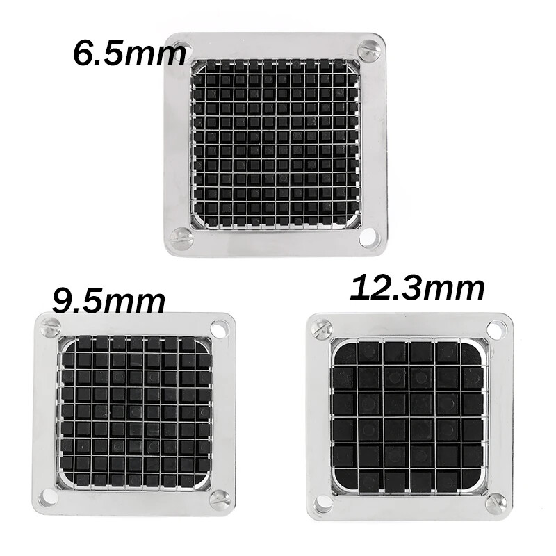 6,5 / 9,5 / 12,3 mm Prancūziškos keptuvės pjaustymo mašinos ašmenys iš nerūdijančio plieno pjaustomi daržovių vaisiai agurkai ridikėliai mašinos dalys 6/8 sekcija