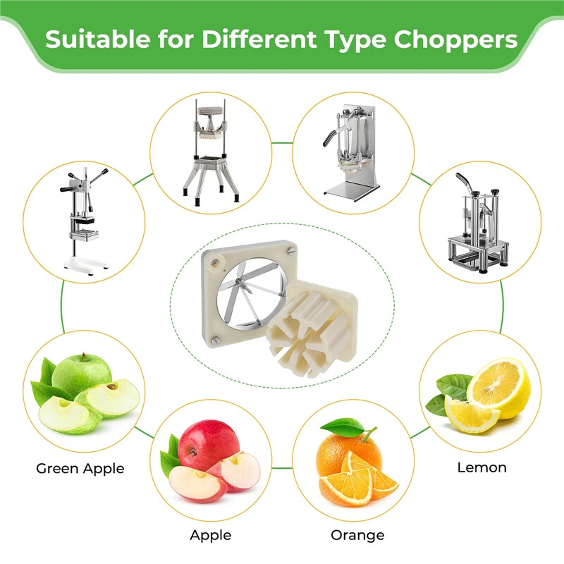 6,5 / 9,5 / 12,3 mm Prancūziškos keptuvės pjaustymo mašinos ašmenys iš nerūdijančio plieno pjaustomi daržovių vaisiai agurkai ridikėliai mašinos dalys 6/8 sekcija