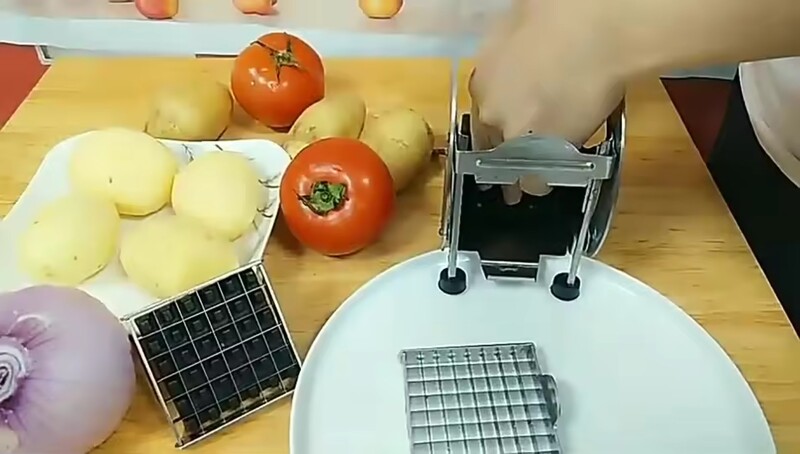 Nerūdijančio plieno rankinis bulvių pjaustytuvas skrudintų bulvyčių pjaustyklė Bulvių traškučių gaminimo mašina Mėsos smulkintuvas Smulkintuvas pjaustymo staklės virtuvei