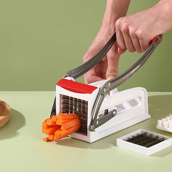 Εγχειρίδιο κουζίνας Vegetable Cutter από ανοξείδωτο χάλυβα Potato Slicer Potato Cutter Machine French Fries Cutter Machine Home Kitchen Gadgets