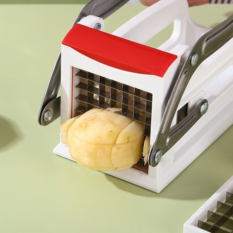 Virtuvės rankinis daržovių pjaustytuvas nerūdijančio plieno bulvių pjaustyklė Bulvių pjaustyklė gruzdintų bulvyčių pjaustyklės mašina namų virtuvės įtaisai