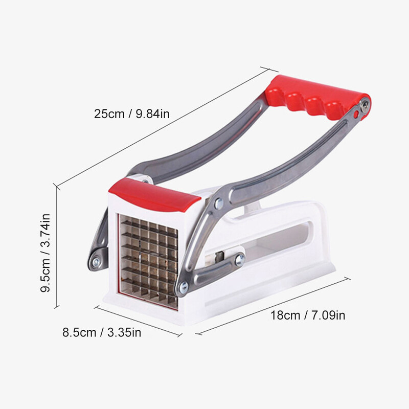 Virtuvės rankinis daržovių pjaustytuvas nerūdijančio plieno bulvių pjaustyklė Bulvių pjaustyklė gruzdintų bulvyčių pjaustyklės mašina namų virtuvės įtaisai