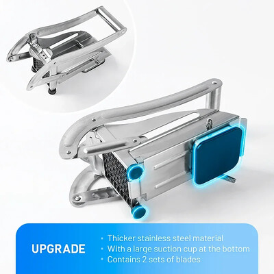 Nerūdijančio plieno gruzdintų bulvyčių pjaustyklės Bulvių traškučių juostelių pjaustymo mašina Pjaustyklė Smulkintuvas Smulkintuvas Namų virtuvės prietaisai