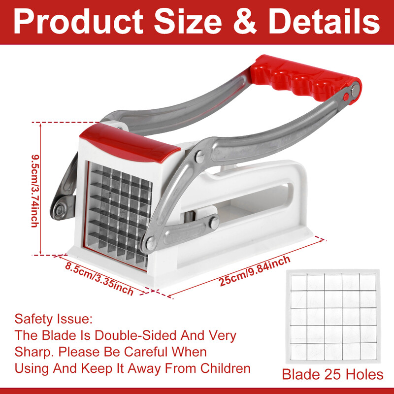 Nerūdijančio plieno bulvių smulkintuvas, greitas pjaustymas su peiliais, daugiafunkcė rankinė maisto pjaustyklė daržovių pjaustyklė