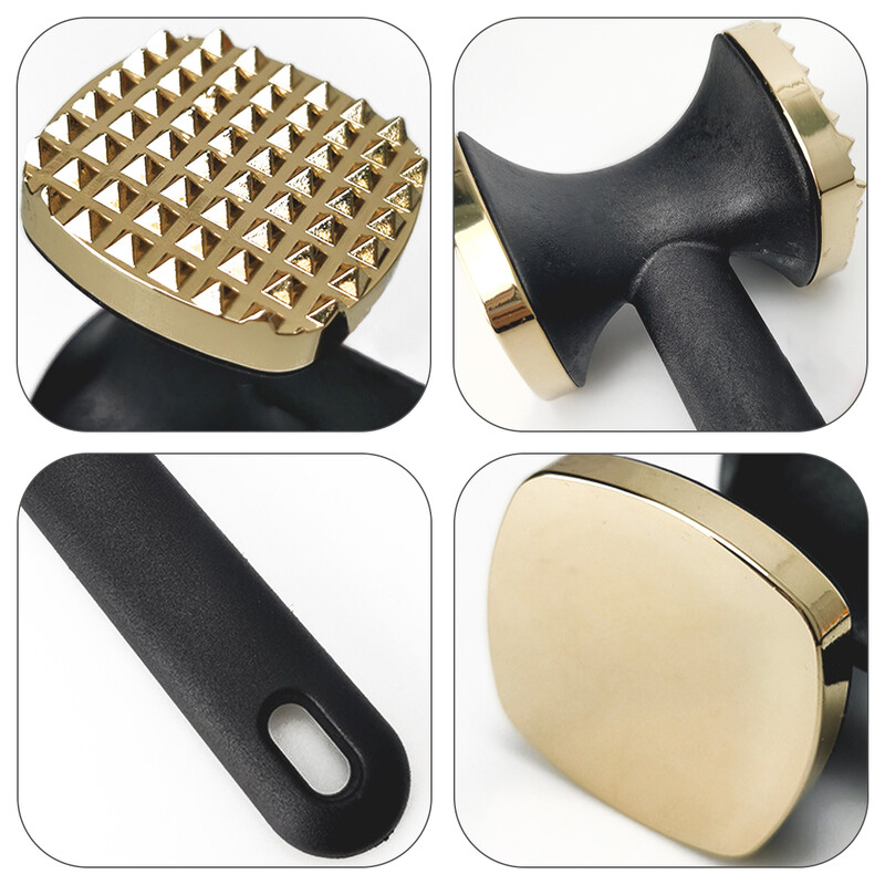 Kepsnių plaktuko plaktukas dvipusis cinko lydinio mėsos minkštiklis Maisto klasės nešiojamieji kepsnių kiaulienos įrankiai, skirti virtuvės įrankiams