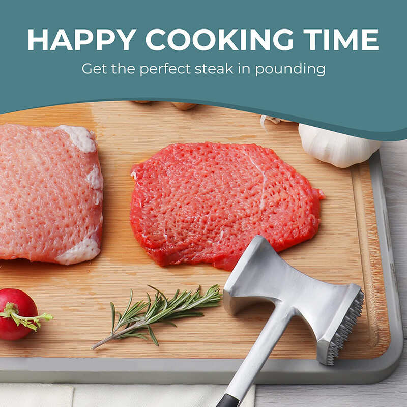 23 cm Mėsos minkštiklis Hammer Steak Tenderizer Hammer Meat Birus Aliuminio lydinio Knock Hammer Namų virtuvės Dvipusis minkštiklis