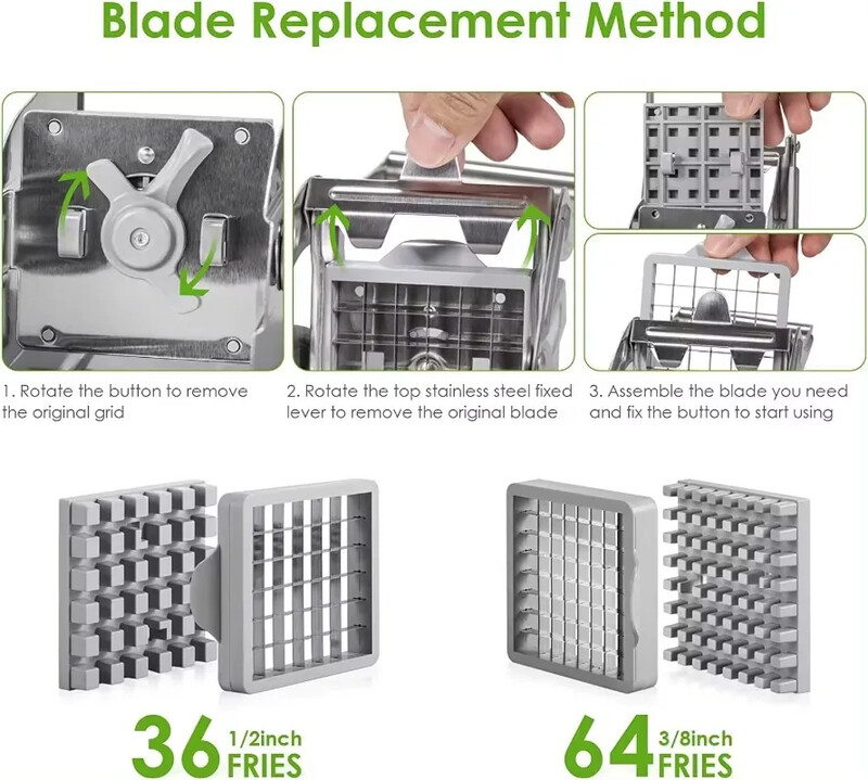 Daržovių smulkintuvas nerūdijančio plieno bulvių traškučių gaminimo aparatas Mėsos smulkintuvas Prancūziškų bulvyčių pjaustyklės pjaustymo mašina Bulvių pjaustyklės peiliukai