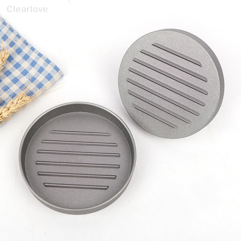 Aukštos kokybės apvali mėsainio forma aliuminio lydinio mėsainio mėsa jautienos kepsninės mėsainiai mėsos presai virtuvės maisto forma