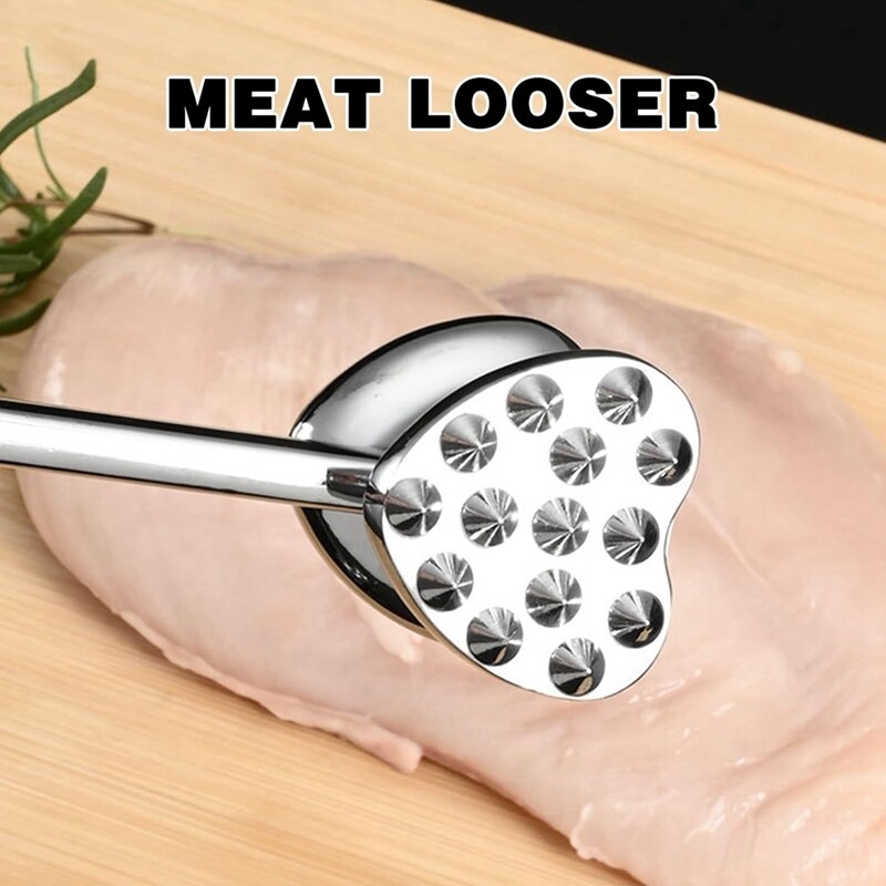 Majapidamises kasutatav lahtine lihahaamer, praadide pehmendamise vasar, kindel kahepoolne libisemisvastane käepide