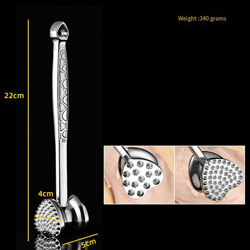 Majapidamises kasutatav lahtine lihahaamer, praadide pehmendamise vasar, kindel kahepoolne libisemisvastane käepide