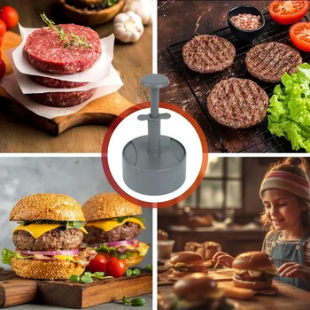 Pisol Hamburger Press Burger Patty Maker για γεμιστά μπιφτέκια Μοσχαρίσιο λαχανικό Καλούπι τέλειο για μπέργκερ Μπουρέκια Μαγειρική μπάρμπεκιου