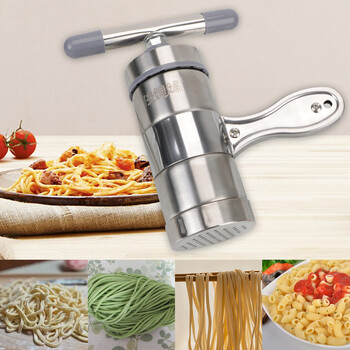 Manual Making Spaghetti With 5 Pressing Molds Fruits Juicer Kitchen Supplies Maker Noodle Maker Ανοξείδωτη μηχανή ζυμαρικών πρέσας