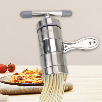 Manual Making Spaghetti With 5 Pressing Molds Fruits Juicer Kitchen Supplies Maker Noodle Maker Ανοξείδωτη μηχανή ζυμαρικών πρέσας