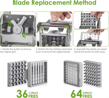 Шредер за зеленчуци Машина за чипс от неръждаема стомана Чопър за месо Пържени картофи Машина за рязане Машина за рязане на картофи Острие