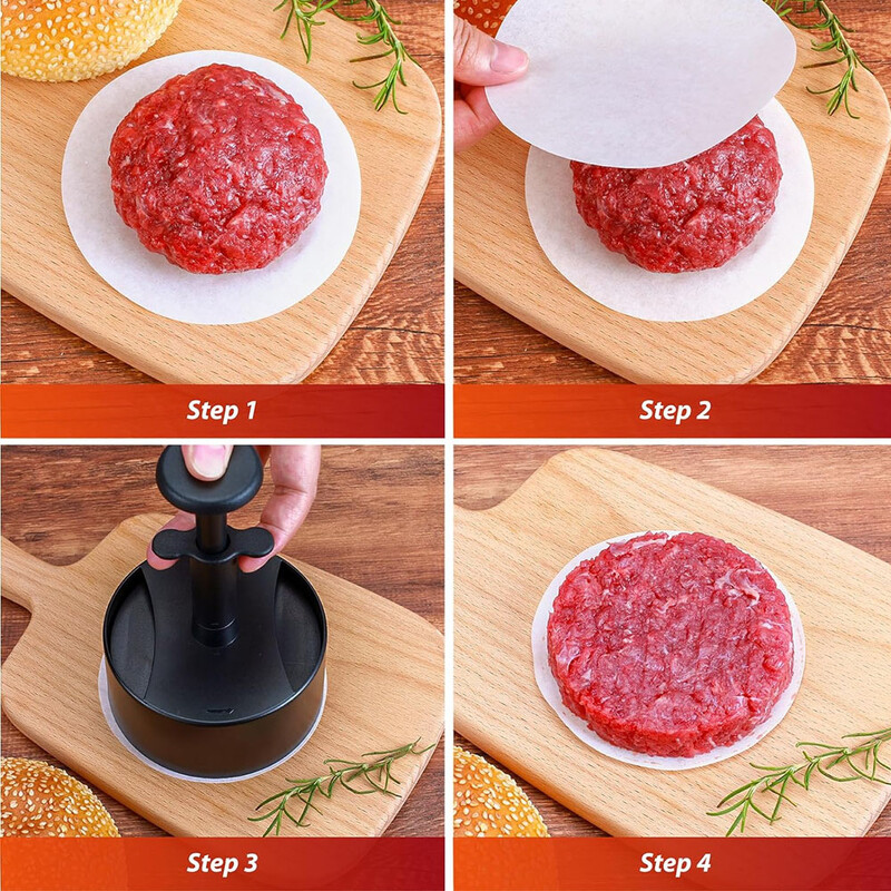 Mėsainio mėsainių spaudos kotletų gaminimo aparatas įdarytai jautienai Veggie Burger Mėsainių gaminimo formelė Puikiai tinka mėsainiams kotletams kepti ant grotelių