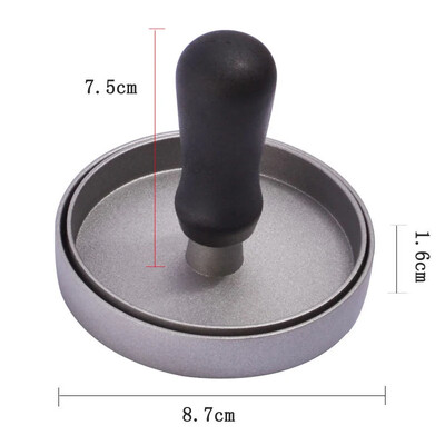 Mėsainių kotletų gaminimo presas, nepridegantis, be deformacijos, rankinis apvalus ryžių rutulys, patvarus, nešiojamas, patogus virtuvės jautienos kepsninės įrankiai