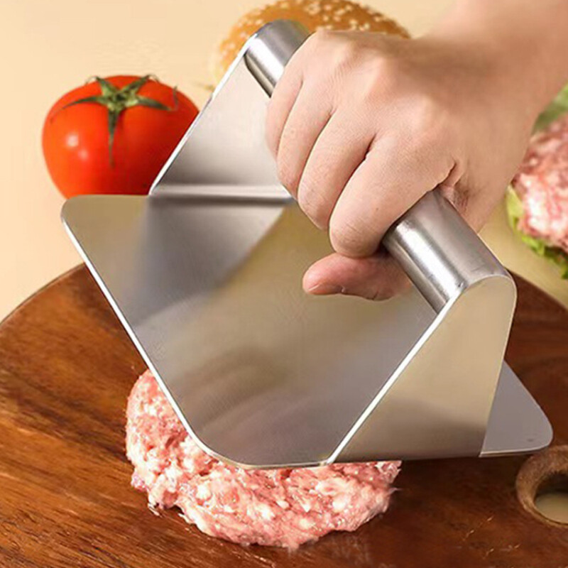 Nerūdijančio plieno mėsainio mėsos presas apvalus kvadratinis kepsnys mėsos paplotėlių kepimo aparatas mėsainio kepsninės kepimo reikmenys Virtuvės įrankiai