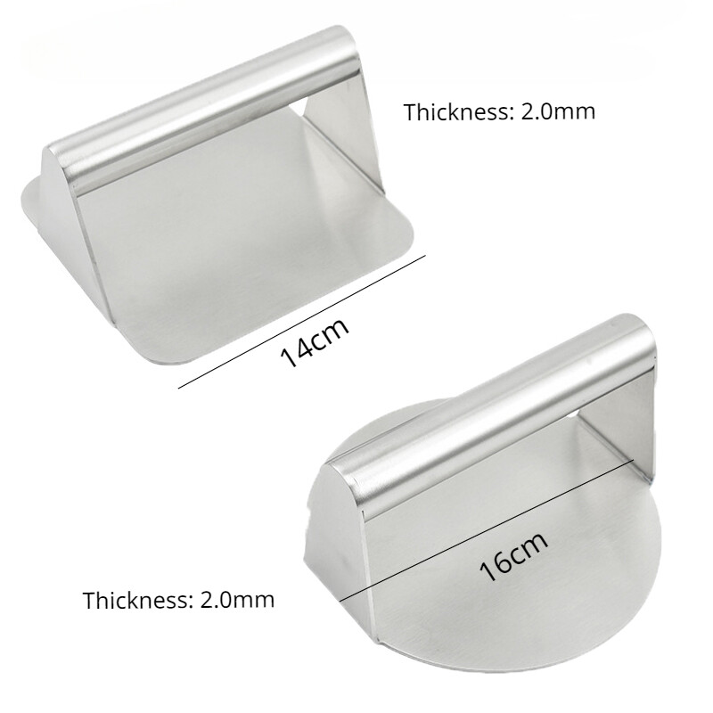 Nerūdijančio plieno mėsainio mėsos presas apvalus kvadratinis kepsnys mėsos paplotėlių kepimo aparatas mėsainio kepsninės kepimo reikmenys Virtuvės įrankiai