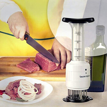 Πολυλειτουργικό Meat Tenderizer Needle από ανοξείδωτο ατσάλι Steak Meat Injector Γεύση μαρινάδας Σύριγγα Εργαλεία κουζίνας