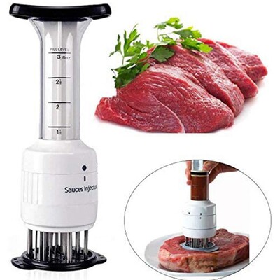 Πολυλειτουργικό Meat Tenderizer Needle από ανοξείδωτο ατσάλι Steak Meat Injector Γεύση μαρινάδας Σύριγγα Εργαλεία κουζίνας