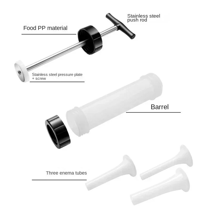 Rankų darbo buitinių dešrų enemator virtuvės namų apyvokos mažos įpurškimo dešros užpildas rankinis mėsos įpurškimo dešros įrankis