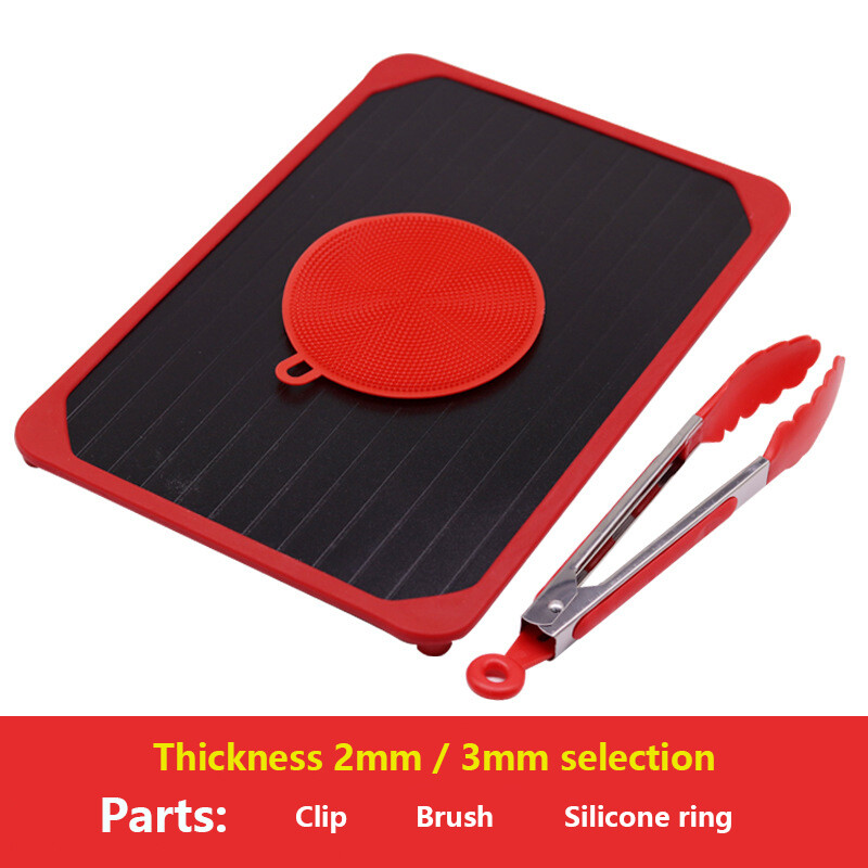 Greito atitirpinimo padėklas Planche Dekongeliacija Atšildymas Šaldytas maistas Mėsa Vaisiai Greitas atitirpinimo lėkštė Plokštės atitirpinimo padėklas Virtuvės prietaisai