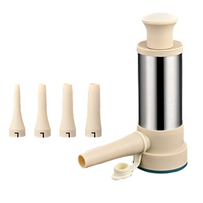 Didelis atidarymas nerūdijančio plieno dešrų įdarui Daugkartinis nešiojamasis dešrų gaminimo įrankis Virtuvės reikmenys Didelės talpos neslystantis