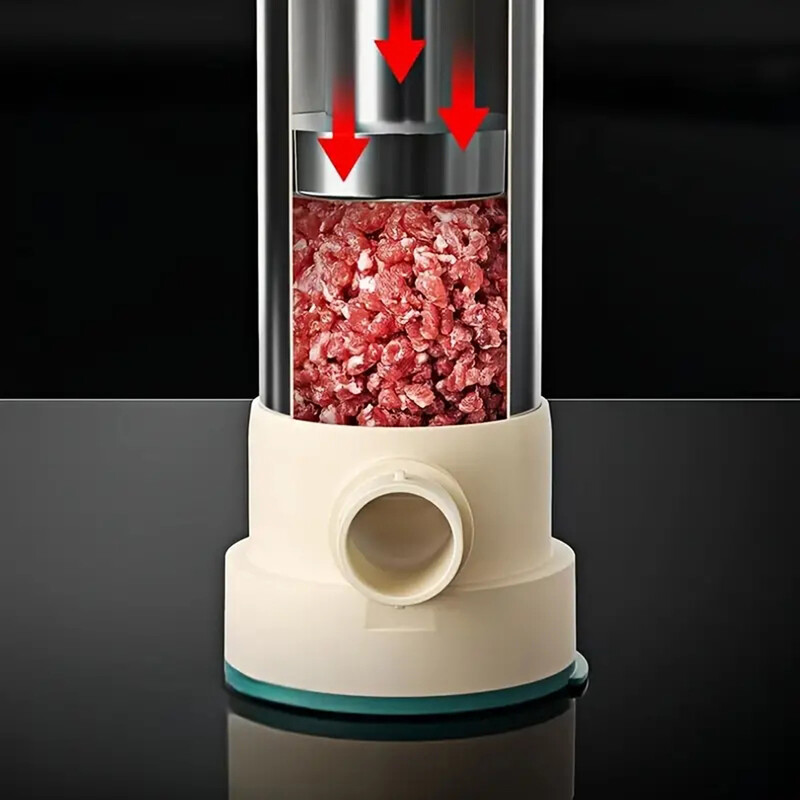 Didelis atidarymas nerūdijančio plieno dešrų įdarui Daugkartinis nešiojamasis dešrų gaminimo įrankis Virtuvės reikmenys Didelės talpos neslystantis