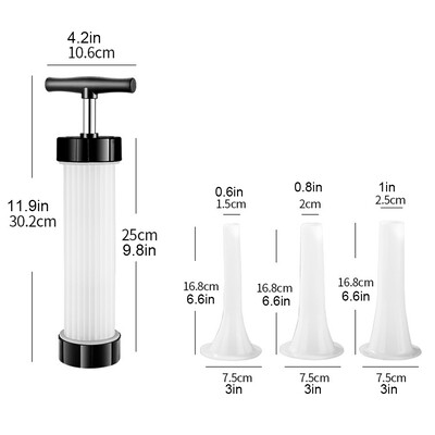 Rankinis dešrų įdaru aparatas Naminis dešros įdaru dešros švirkštas dešros įdaru įtaisai Rankiniai mėsos purkštuko įrankiai