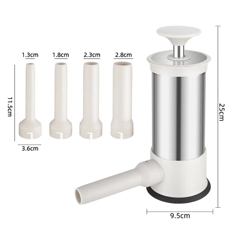 Dešrų mėsos įdaras Horizontalus nerūdijančio plieno dešrų gaminimo aparatas Naminis virtuvės mėsos dešrų gaminimo įrankis dešros įdaro užpildas