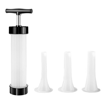 Rankinis dešrų įdaru mėsos užpildymo aparatas su 3 užpildymo purkštukais Dešros įrankiai Virtuvės prietaisai Naminis rankinis dešrų gaminimo aparatas