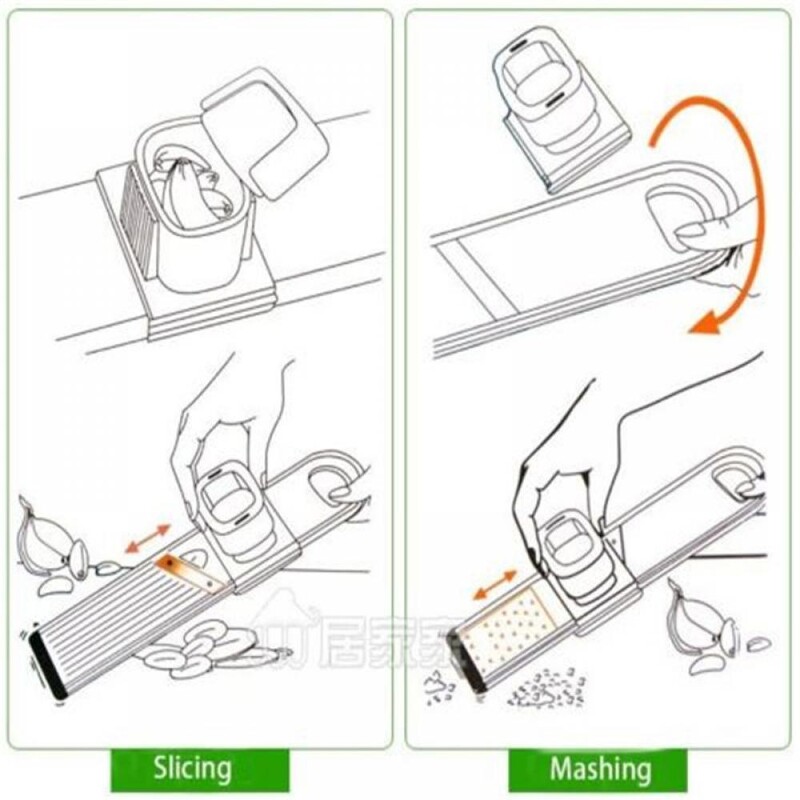 2 viename imbiero česnako pjaustyklė Rankinis pjaustymas Šlifavimas Tingus dvipusis daržovių pjaustymo smulkintuvas Namų virtuvės prietaisai