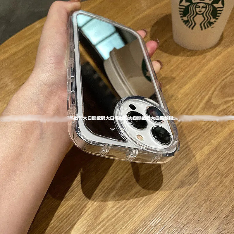 Veidrodis su apvaliais kraštais tinka mobiliojo telefono dėklui Apple 14/12 iphone13Promax individualizuotas x/11 viskas įskaičiuota, apsaugantis nuo kritimo