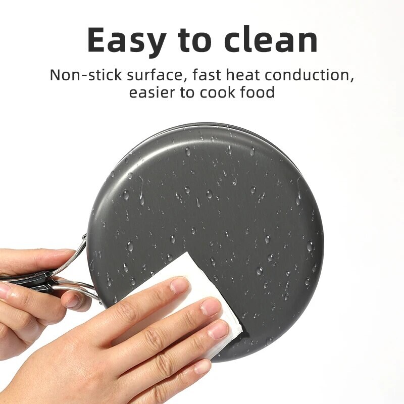 PACOONE kempingo virtuvės reikmenų rinkinys Nešiojamų indų rinkinys lauko puodams virimo vandens virdulių rinkinys stalo reikmenų rinkinys žygiams pėsčiomis