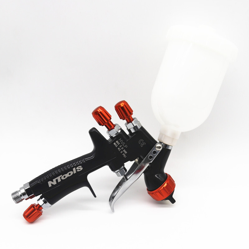 Purškimo pistoletas su 400CC mišinio puodelio oro purškimo pistoletu su dažų maišymo puodeliu ir adapteriu mini purškimo pistoletas dažų purškimo pistoletas 1,2 mm antgalis