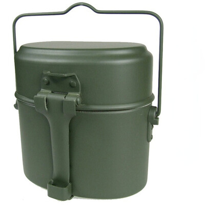 3 viename aliuminio kempingo priešpiečių dėžutė Kariuomenės valgyklos puodelio puodas piknikui kelionėms vandens puodelis dubuo lauko karinis virtuvės reikmenų rinkinys