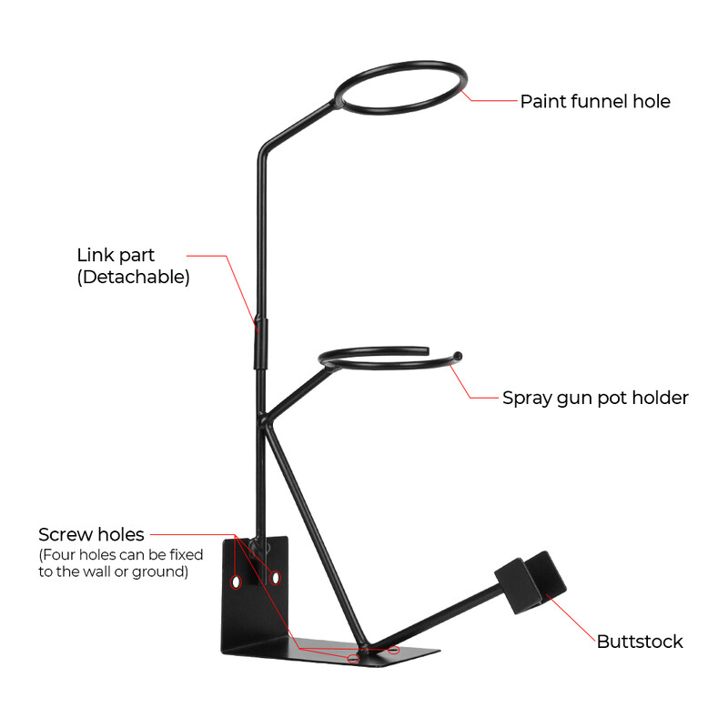 Auto värvipihusti alus kronstein paberilehter hoiurest Terasest pihustuspüstoli tarvikud pihustuspüstoli hoidik majapidamine