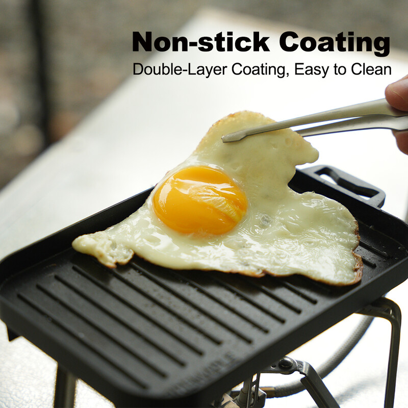 FireMaple mini-grillplaadikomplekt, paksendatud kuumakindel kleepumatu ristkülikukujuline grill, mitmekülgne välikämpingu grillpann