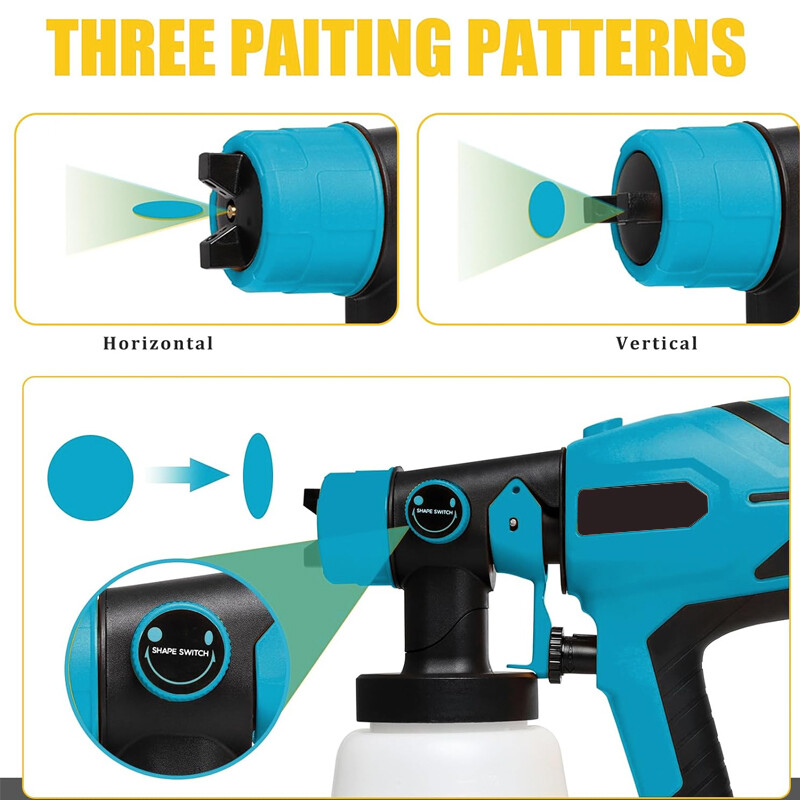 1500 W elektriline juhtmeta pihustuspüstol HVLP värvipihusti Dewalt 20 V patarei mööbli pinnakattega õhuhari Makita 18 V aku jaoks