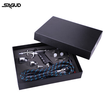 SAGUD Professional Airbrush Kit 0,3/0,5/0,8mm Αξεσουάρ βελόνας ακροφυσίου Κατάλληλο για βάψιμο με σπρέι μοντέλου αυτοκινήτου Nail Art Tattoo