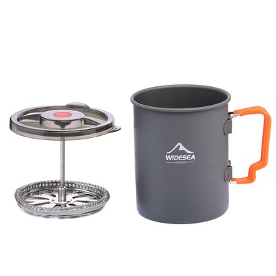 Widesea Camping kávéskanna French Press kültéri csésze bögre edényekkel túrázáshoz