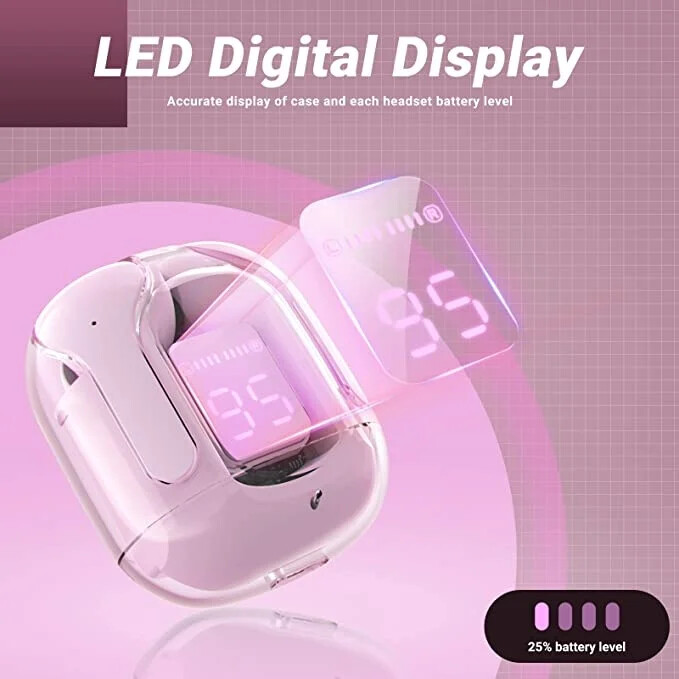 T2 TWS belaidės ausinės Bluetooth 5.3 ausinės sportiniams žaidimams ausinės triukšmo mažinimo ausinės žemųjų dažnių jutiklinis valdymas