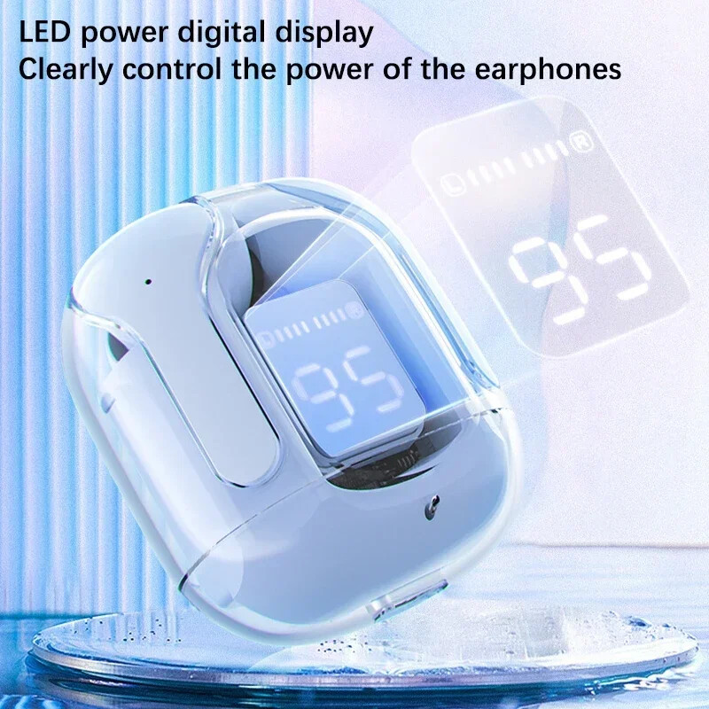 T2 TWS belaidės ausinės Bluetooth 5.3 ausinės sportiniams žaidimams ausinės triukšmo mažinimo ausinės žemųjų dažnių jutiklinis valdymas