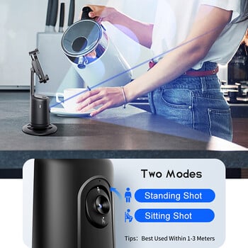 360 Rotation AI Follow-Up Auto Face Gimbal Stabilizer Monopod Desktop P01 Tracking for Live Photography