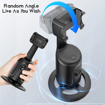 360 Rotation AI Follow-Up Auto Face Gimbal Stabilizer Monopod Desktop P01 Tracking for Live Photography