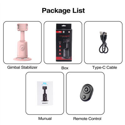 360 sukimosi dirbtinio intelekto stebėjimas, automatinis veido stabilizatorius, vienpusis stalinis kompiuteris P01 stebėjimas, skirtas tiesioginei fotografijai