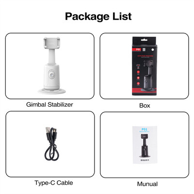 360 sukimosi dirbtinio intelekto stebėjimas, automatinis veido stabilizatorius, vienpusis stalinis kompiuteris P01 stebėjimas, skirtas tiesioginei fotografijai